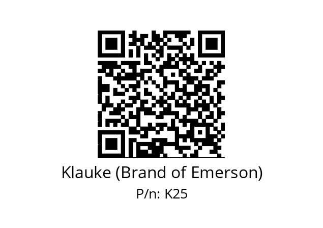   Klauke (Brand of Emerson) K25