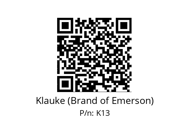   Klauke (Brand of Emerson) K13