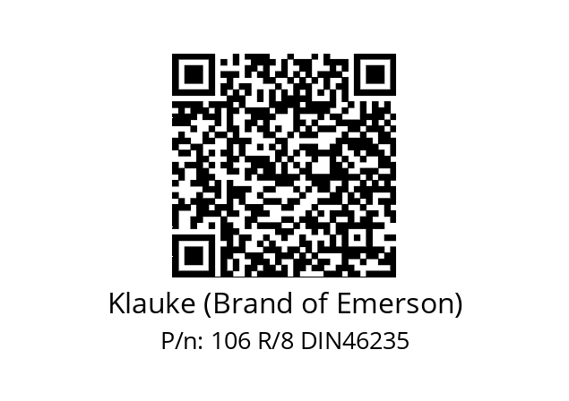   Klauke (Brand of Emerson) 106 R/8 DIN46235