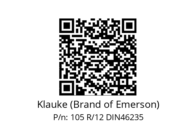   Klauke (Brand of Emerson) 105 R/12 DIN46235