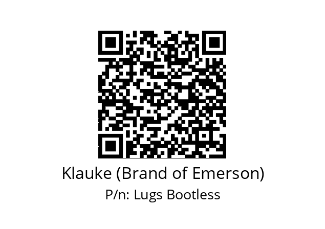   Klauke (Brand of Emerson) Lugs Bootless