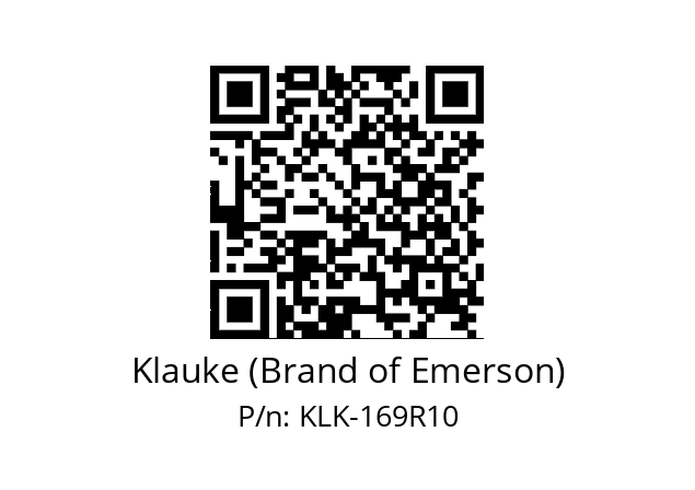   Klauke (Brand of Emerson) KLK-169R10