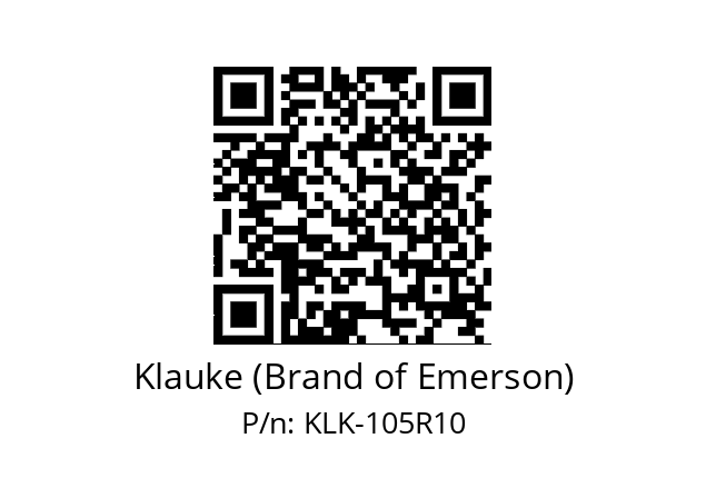   Klauke (Brand of Emerson) KLK-105R10