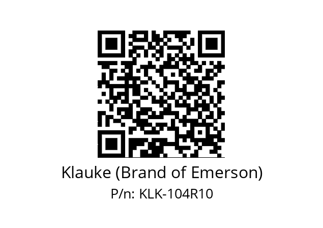   Klauke (Brand of Emerson) KLK-104R10