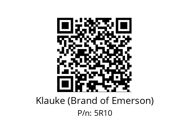   Klauke (Brand of Emerson) 5R10