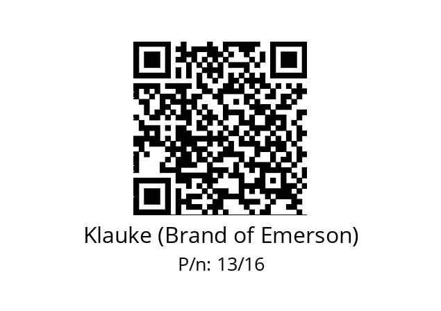   Klauke (Brand of Emerson) 13/16