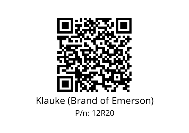   Klauke (Brand of Emerson) 12R20