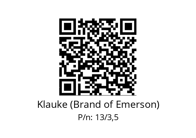   Klauke (Brand of Emerson) 13/3,5