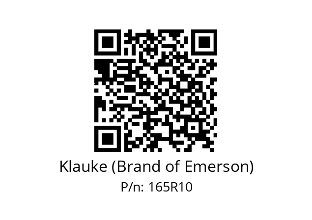   Klauke (Brand of Emerson) 165R10