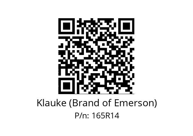   Klauke (Brand of Emerson) 165R14