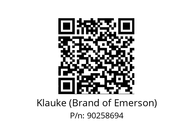   Klauke (Brand of Emerson) 90258694