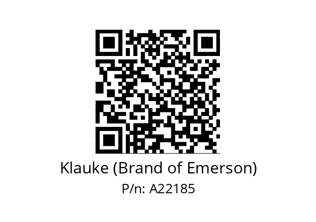   Klauke (Brand of Emerson) A22185