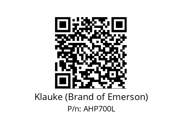   Klauke (Brand of Emerson) AHP700L