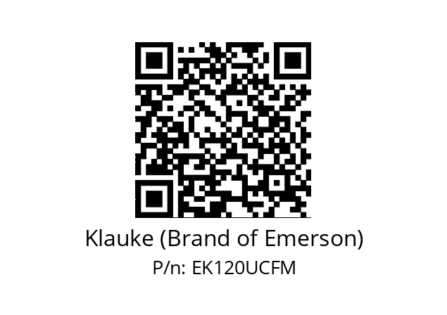   Klauke (Brand of Emerson) EK120UCFM