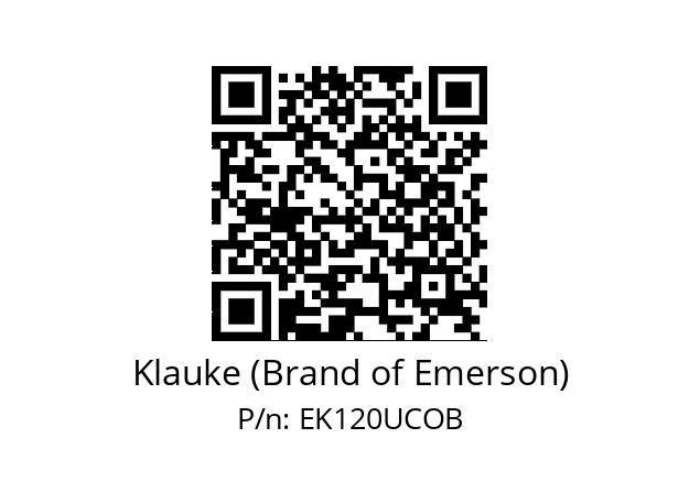   Klauke (Brand of Emerson) EK120UCOB