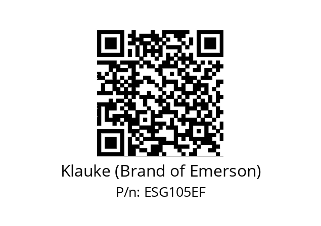   Klauke (Brand of Emerson) ESG105EF