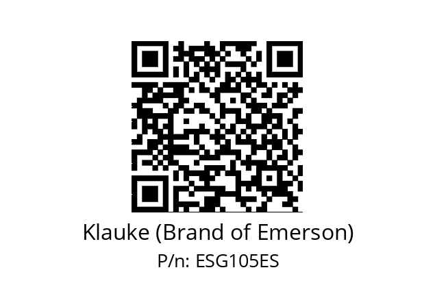   Klauke (Brand of Emerson) ESG105ES