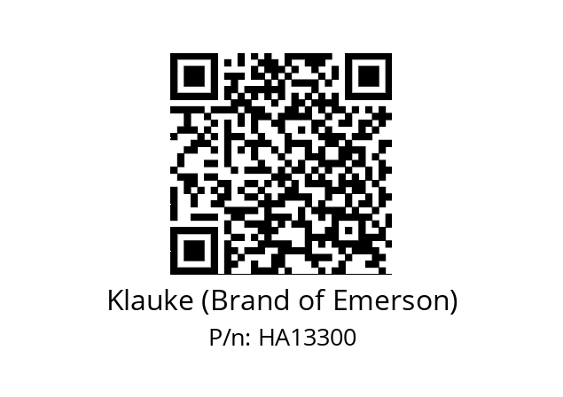   Klauke (Brand of Emerson) HA13300