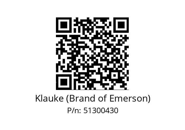   Klauke (Brand of Emerson) 51300430