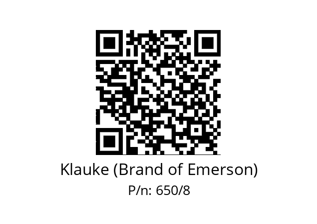   Klauke (Brand of Emerson) 650/8