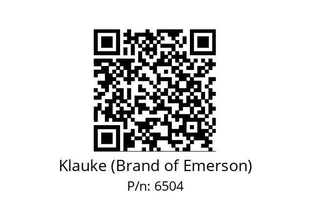   Klauke (Brand of Emerson) 6504