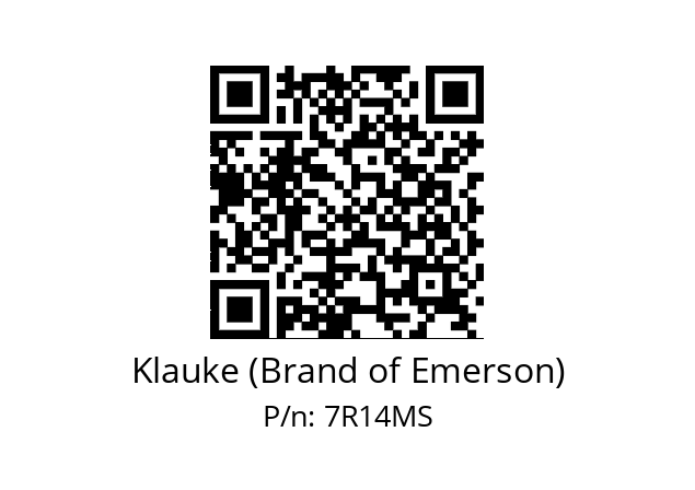   Klauke (Brand of Emerson) 7R14MS