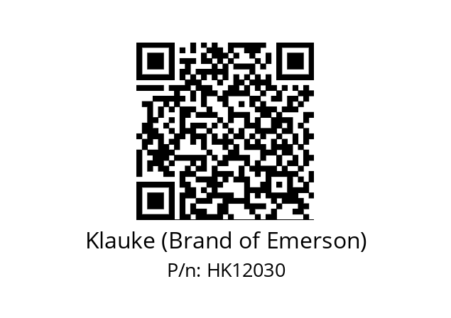   Klauke (Brand of Emerson) HK12030