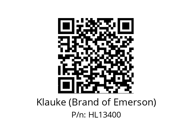   Klauke (Brand of Emerson) HL13400