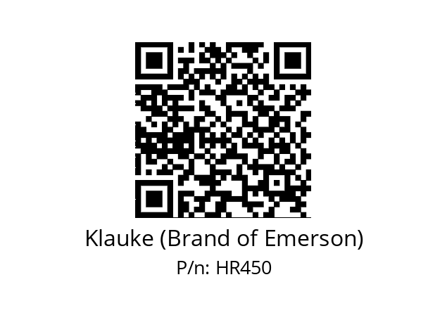   Klauke (Brand of Emerson) HR450