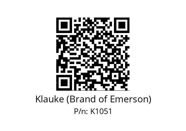   Klauke (Brand of Emerson) K1051