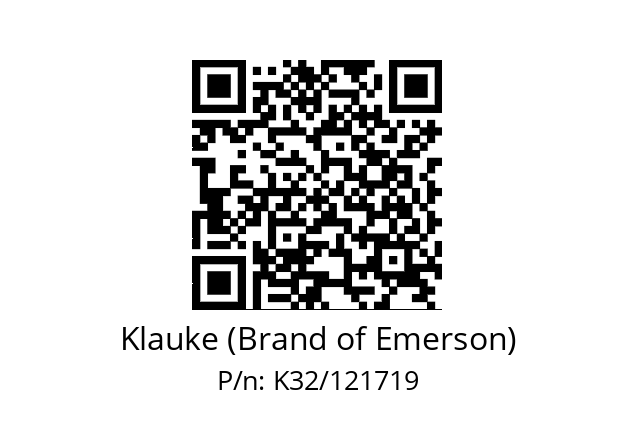   Klauke (Brand of Emerson) K32/121719