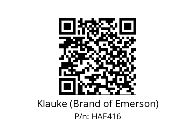   Klauke (Brand of Emerson) HAE416