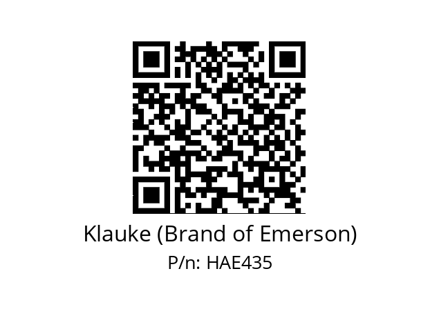   Klauke (Brand of Emerson) HAE435