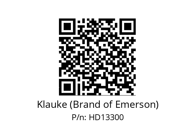   Klauke (Brand of Emerson) HD13300