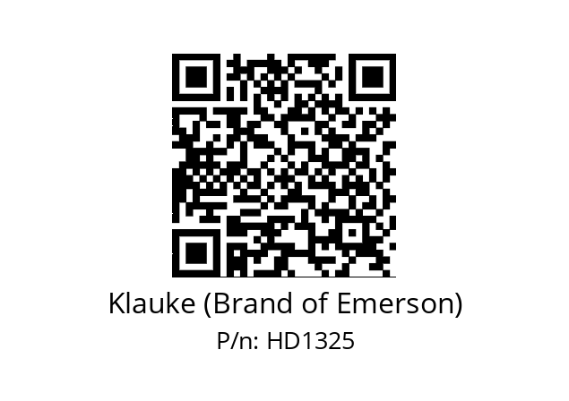   Klauke (Brand of Emerson) HD1325