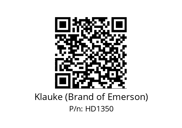   Klauke (Brand of Emerson) HD1350