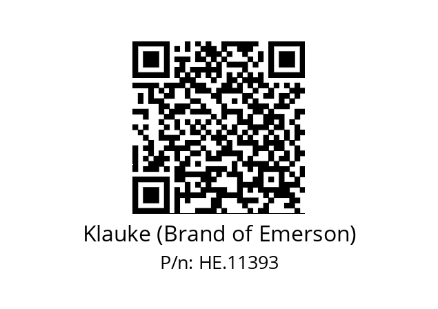   Klauke (Brand of Emerson) HE.11393