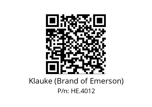   Klauke (Brand of Emerson) HE.4012