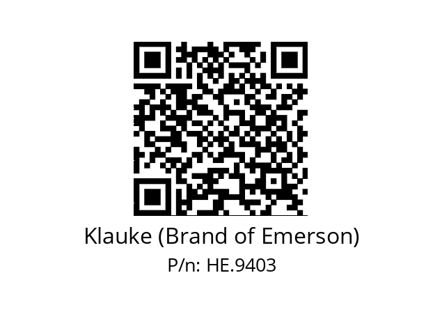   Klauke (Brand of Emerson) HE.9403