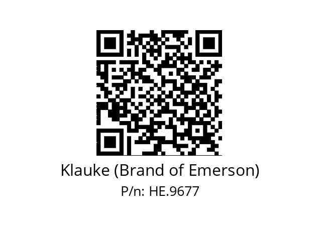   Klauke (Brand of Emerson) HE.9677