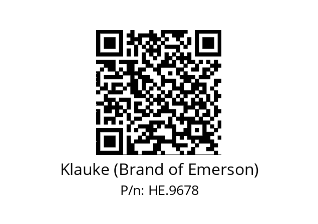   Klauke (Brand of Emerson) HE.9678