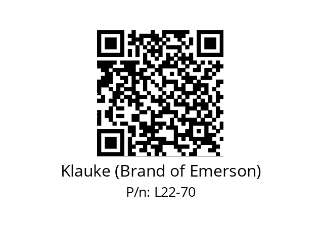   Klauke (Brand of Emerson) L22-70