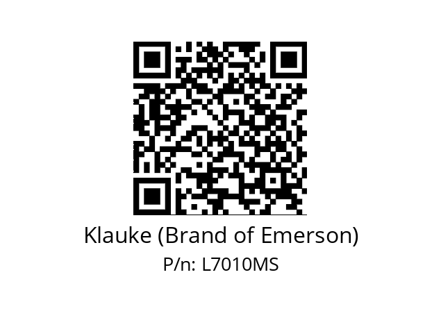   Klauke (Brand of Emerson) L7010MS