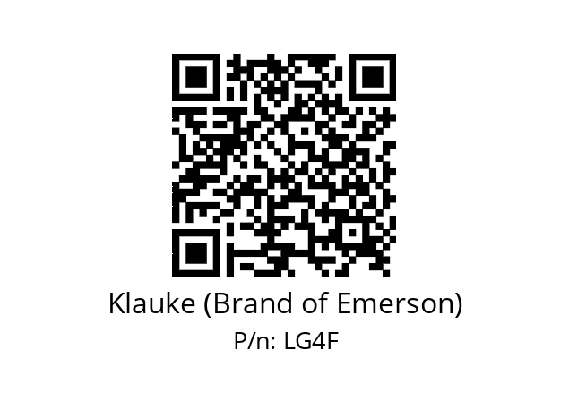   Klauke (Brand of Emerson) LG4F