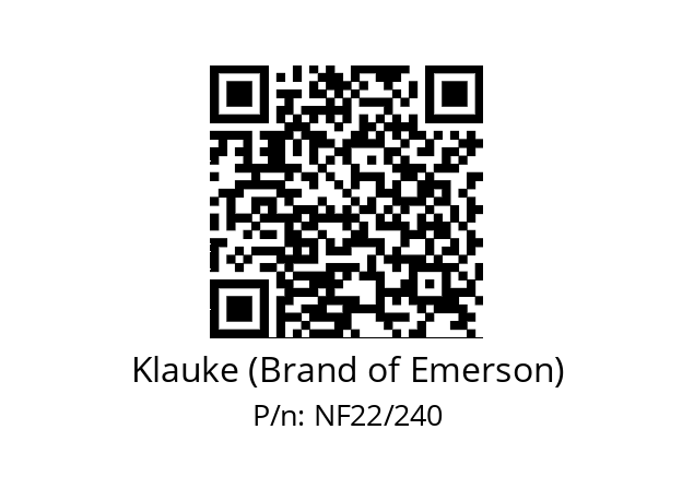   Klauke (Brand of Emerson) NF22/240