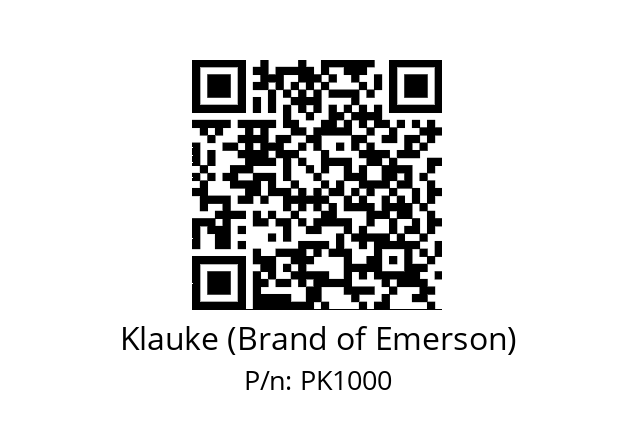   Klauke (Brand of Emerson) PK1000