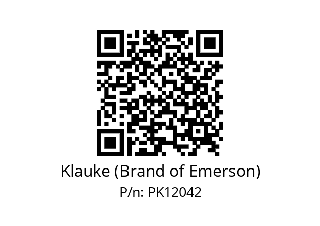   Klauke (Brand of Emerson) PK12042