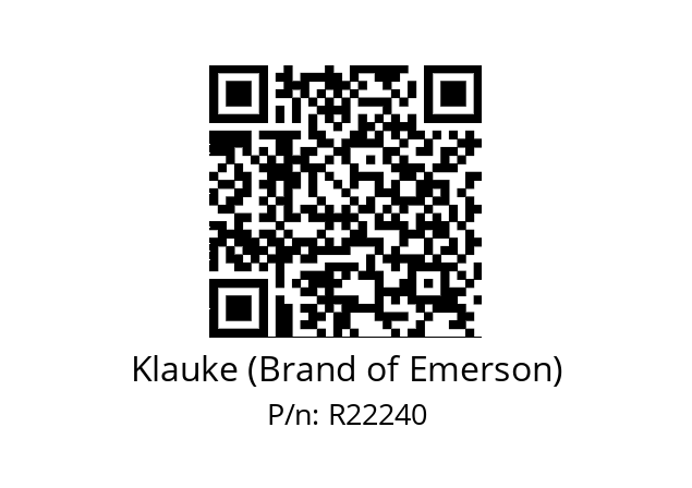   Klauke (Brand of Emerson) R22240