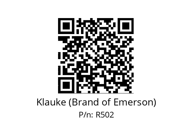   Klauke (Brand of Emerson) R502