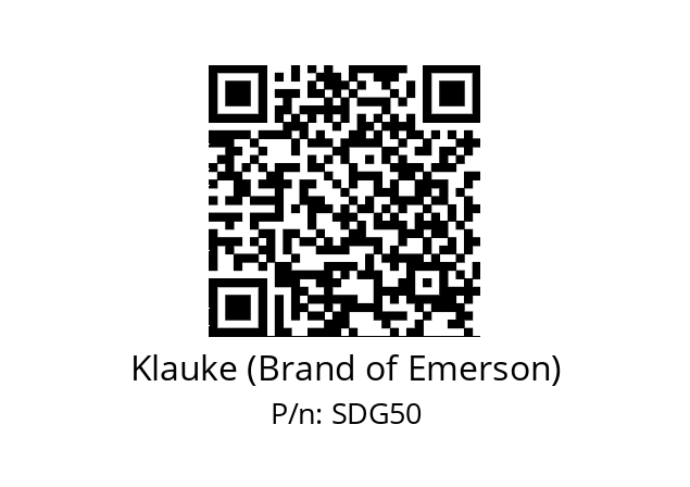   Klauke (Brand of Emerson) SDG50